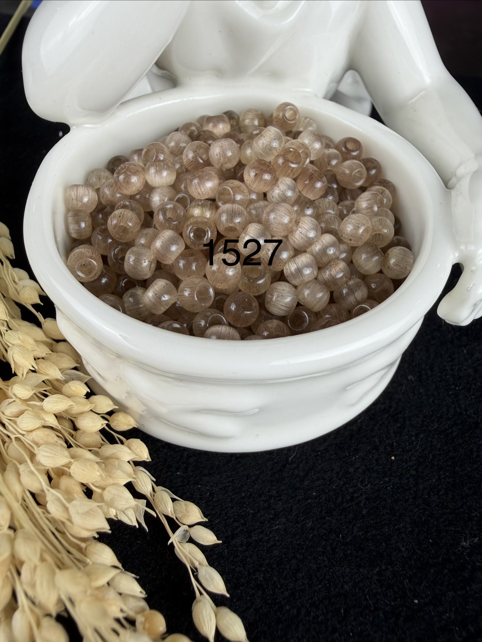 منجوق چشم گربه ای ۴ میلیمتری قهوه ای کد ۱۵۲۷ مشابه سنگ طبیعی